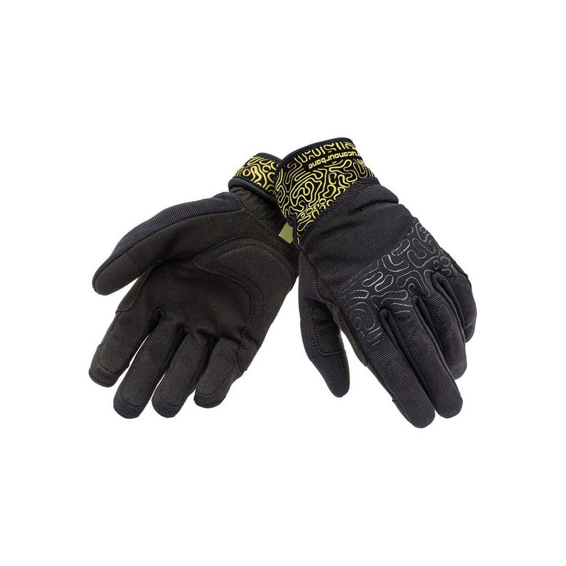 LUVAS LADY MIKY - PRETO/AMARELO FLUO GRÁFICA