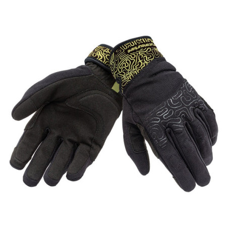 LUVAS LADY MIKY - PRETO/AMARELO FLUO GRÁFICA